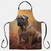 Bullmastiff in herfstbladeren Herfst Inspire Schort (Voorkant)