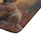 Bullmastiff in herfstbladeren Herfst Inspire Snijplank (Hoek)