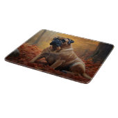 Bullmastiff in herfstbladeren Herfst Inspire Snijplank (Hoek)