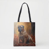 Bullmastiff in herfstbladeren Herfst Inspire Tote Bag (Voorkant)
