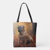 Bullmastiff in herfstbladeren Herfst Inspire Tote Bag (Achterkant)