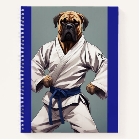 Bullmastiff karate notitieboek (Voorkant)
