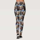 Bullmastiff Kerst Feestelijke Periode Leggings (Achterkant)