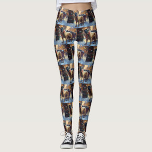 Bullmastiff Kerst Feestelijke Periode Leggings