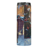 Bullmastiff Kerst Feestelijke Periode Thermosbeker (Achterkant)