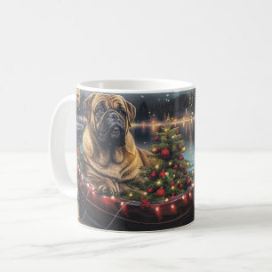 Bullmastiff Kerst Feestelijke Reis Koffiemok