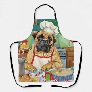 Bullmastiff Kerstbakfeest: Festieve Kerstmis Schort