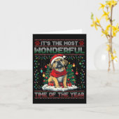 Bullmastiff Kerstboom Decoraties Hondenliefhebber  Kaart (Gele Bloem)