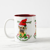 Bullmastiff kerstcadeautjes tweekleurige koffiemok (Links)