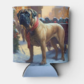 Bullmastiff Kerstfeest Seizoen Blikjeskoeler (Voorkant)