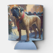 Bullmastiff Kerstfeest Seizoen Blikjeskoeler (Achterkant)
