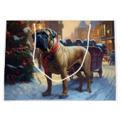 Bullmastiff Kerstfeest Seizoen Groot Cadeauzakje (Voorkant)