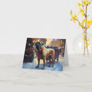 Bullmastiff Kerstfeest Seizoen Kaart