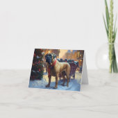 Bullmastiff Kerstfeest Seizoen Kaart (Voorkant)