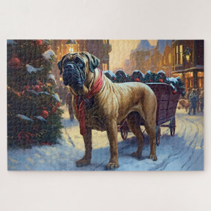 Bullmastiff Kerstfeest Seizoen Legpuzzel