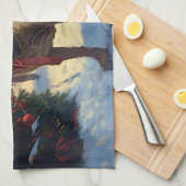 Bullmastiff Kerstfeest Seizoen Theedoek (Quarter Fold)