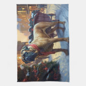 Bullmastiff Kerstfeest Seizoen Theedoek (Verticaal)