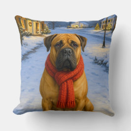 Bullmastiff Kerstkaart Kussen