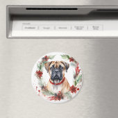 Bullmastiff Kerstkrans feestelijke pup Magneet (Insitu (Vaatwasser))