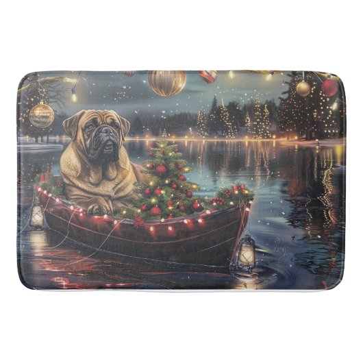 Bullmastiff kerstvakantie badmat (Voorkant)