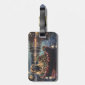 Bullmastiff kerstvakantie bagagelabel (Achterkant verticaal)