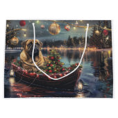 Bullmastiff kerstvakantie groot cadeauzakje (Voorkant)