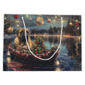 Bullmastiff kerstvakantie groot cadeauzakje (Achterkant)