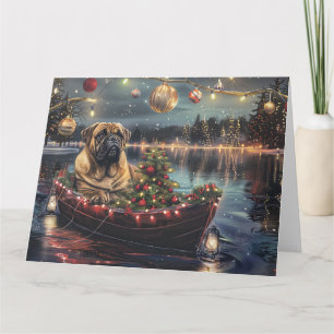 Bullmastiff kerstvakantie kaart