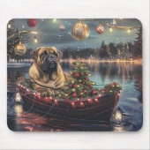 Bullmastiff kerstvakantie muismat (Voorkant)
