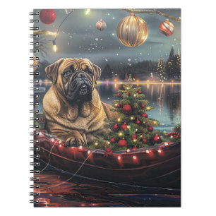 Bullmastiff kerstvakantie notitieboek