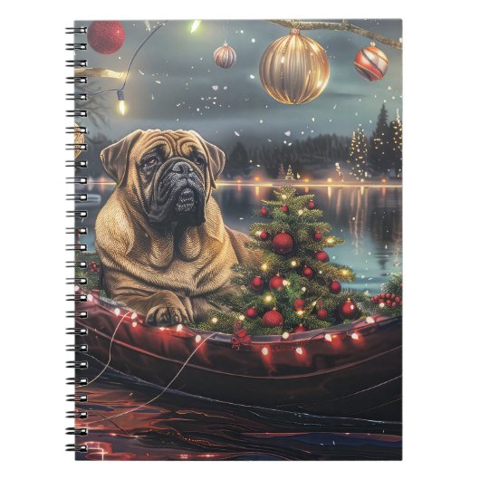 Bullmastiff kerstvakantie notitieboek (Voorkant)