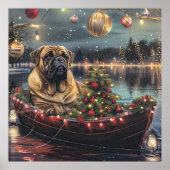 Bullmastiff kerstvakantie poster (Voorkant)