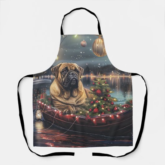 Bullmastiff kerstvakantie schort (Voorkant)