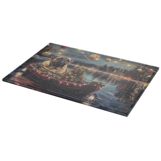 Bullmastiff kerstvakantie snijplank (Hoek)