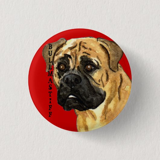 Bullmastiff-kleurenblok Button (Voorkant)