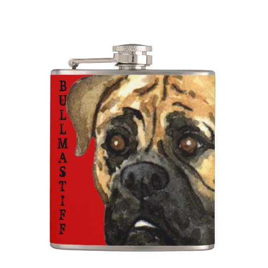 Bullmastiff-kleurenblok Heupfles (Voorkant)