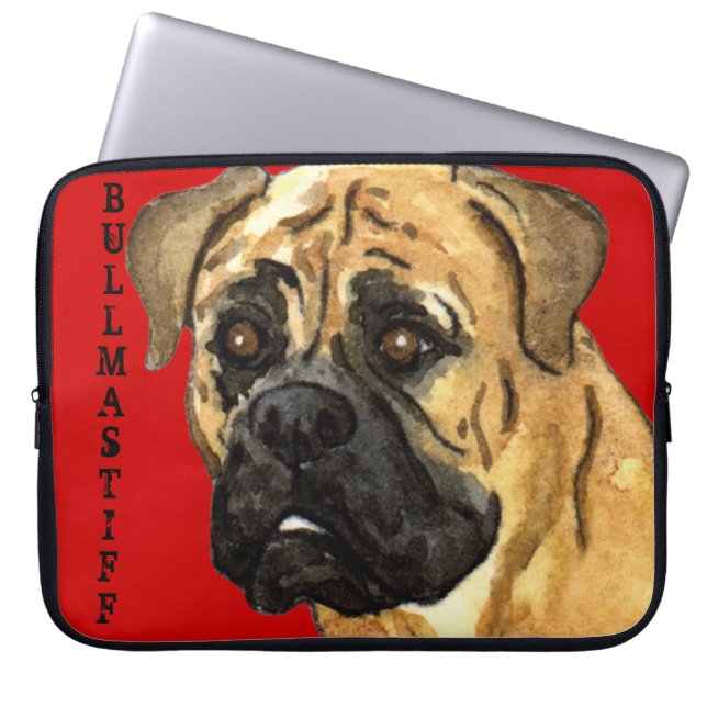 Bullmastiff-kleurenblok Laptop Sleeve (Voorkant)