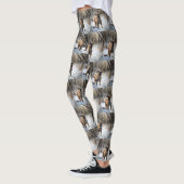 Bullmastiff laat het sneeuwen Kerstmis Leggings (Links)