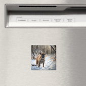 Bullmastiff laat het sneeuwen Kerstmis Magneet (Insitu (Vaatwasser))