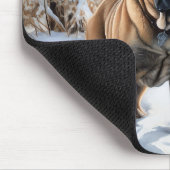 Bullmastiff laat het sneeuwen Kerstmis Muismat (Hoek)