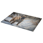 Bullmastiff Laat het sneeuwen Kerstmis Snijplank (Hoek)