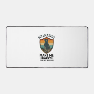 Bullmastiff Maak Me Gelukkig Hond Schild Retro Zon Bureaumat