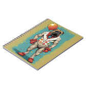 bullmastiff met ballon notitieboek (Linkerzijde)