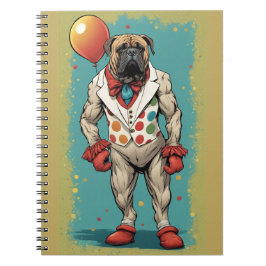 bullmastiff met ballon notitieboek