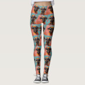 Bullmastiff met hart Rozen Valentijnsdag Leggings (Voorkant)