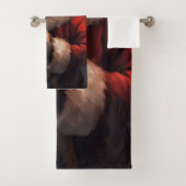 Bullmastiff met Kerstman Feestelijke Kerstmis Bad Handdoek (Insitu)