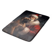 Bullmastiff met Kerstman Feestelijke Kerstmis Badmat (Gekanteld)