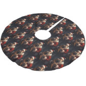 Bullmastiff met Kerstman Feestelijke Kerstmis Kerstboom Rok (Gekanteld)