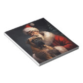 Bullmastiff met Kerstman Feestelijke Kerstmis Notitieblok (Schuin)