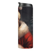 Bullmastiff met Kerstman Feestelijke Kerstmis Thermosbeker (Geroteerd rechts)